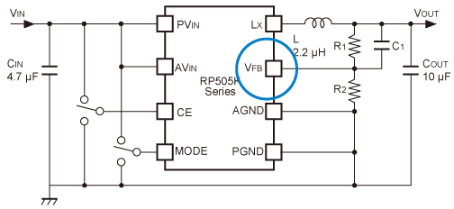 RP505K001C (Externally Adjustable Output Voltage Type)